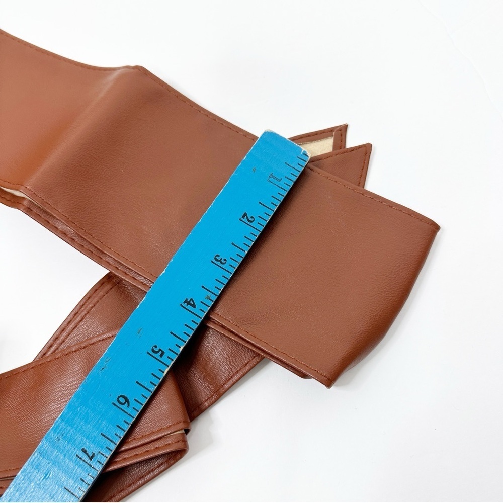 2/$30 Obi Belt Wide Wrap Around Waist Boho Gypsy Self Tie Brown Cinched Corset - Picture 9 of 10